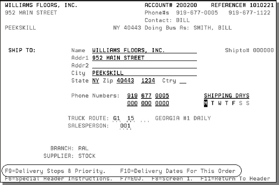 Finding Delivery Information